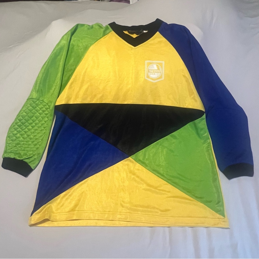 Vintage IOU 2000 USA Colorblock Men's Soccer Goalie Jersey SIZE LARGE